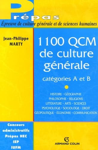 1 100 QCM de culture générale: Catégories A et B Books