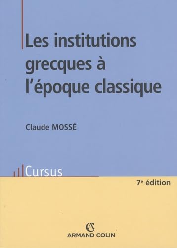 Les institutions grecques à l'époque classique Books
