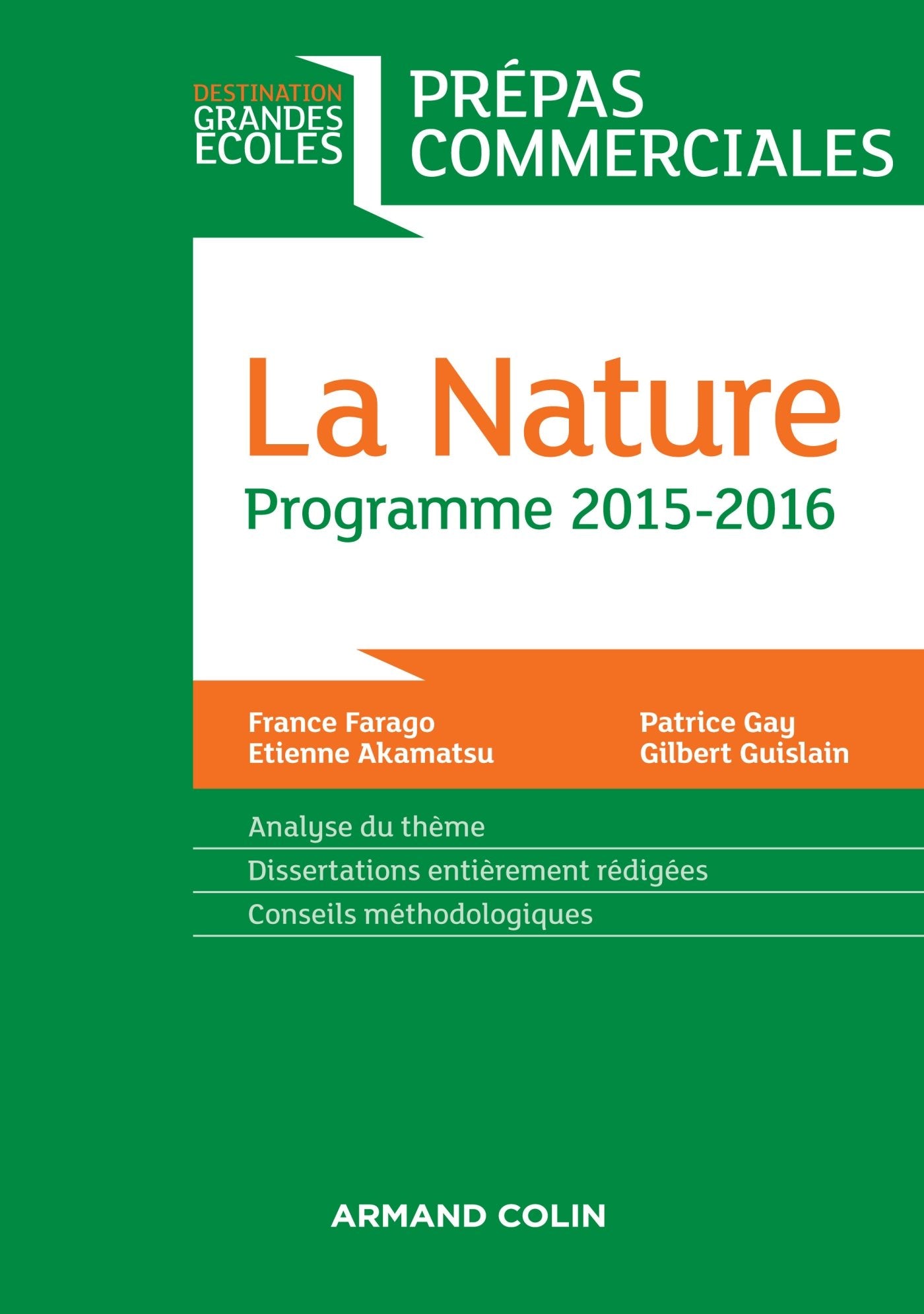 La Nature - Prépas commerciales - Programme 2015-2016: Prépas commerciales - Programme 2015-2016 book
