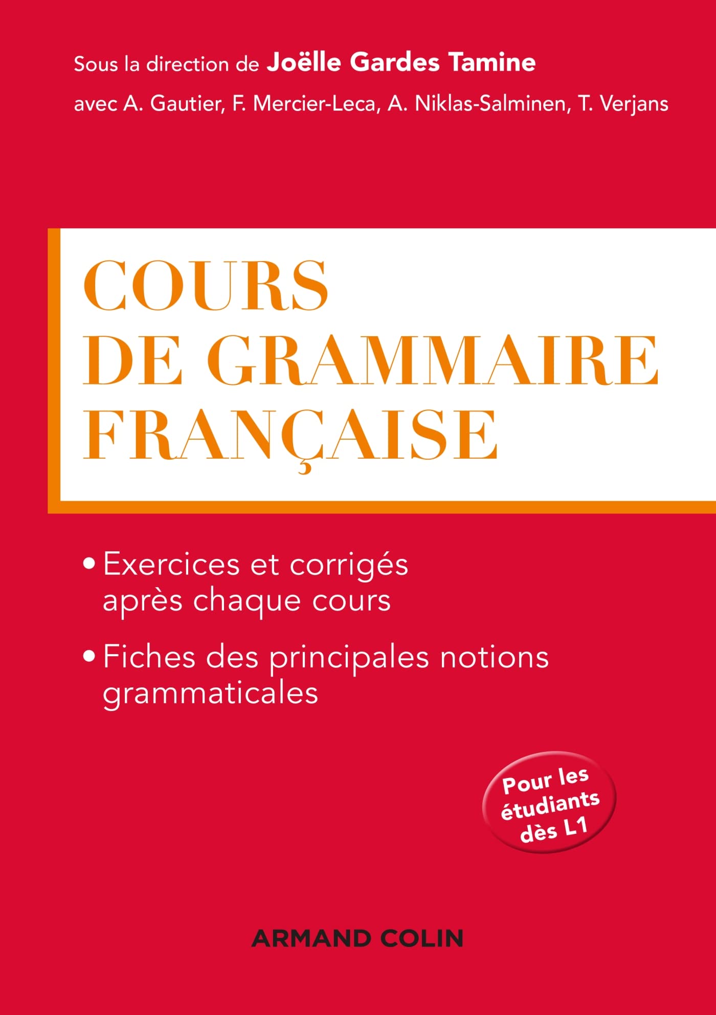 Cours de grammaire francaise podręcznik do gramatyki języka francuskiego+ klucz Books