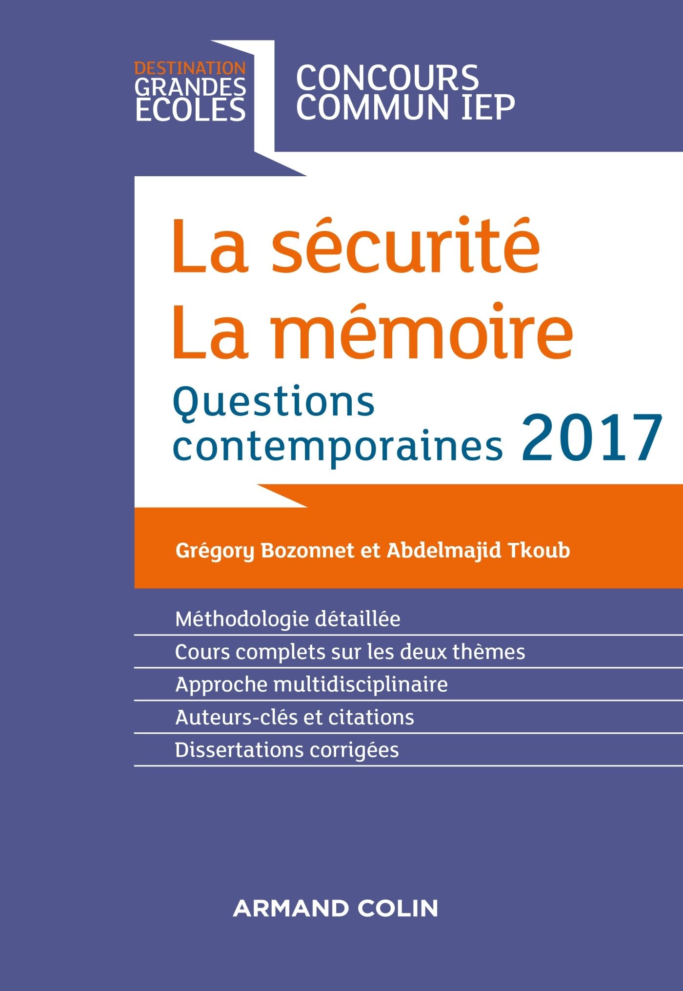 La sécurité ; La mémoire: Questions contemporaines Books