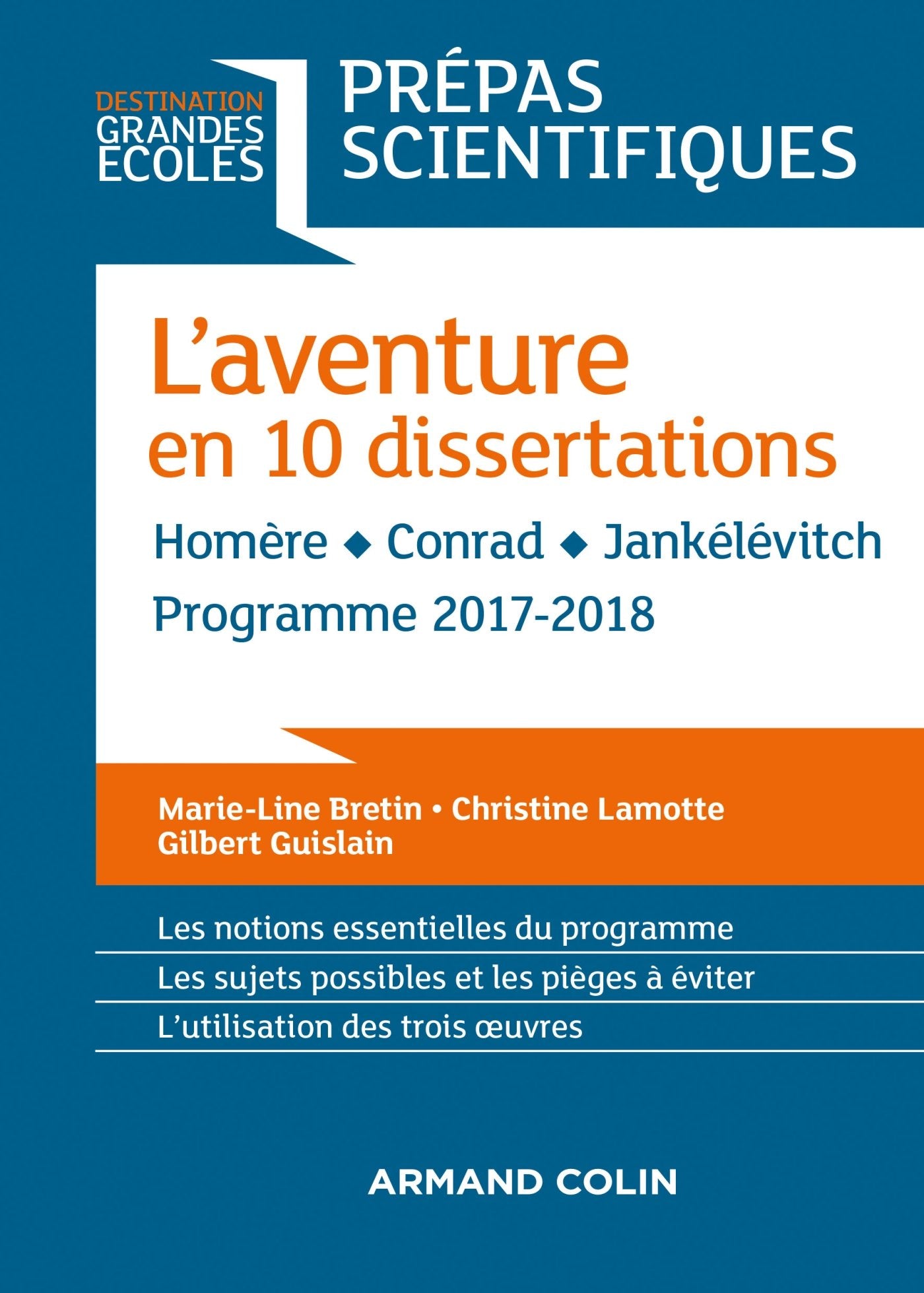 L'aventure en 10 dissertations: Homère, L'Odyssée ; Conrad, Au coeur des ténèbres ; Jankélévitch, L'aventure, l'ennui, le sérieux book