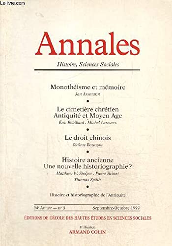 ANNALES HISTOIRE, SCIENCES SOCIALES N° 5 SEPTEMBRE-OCTOBRE 1999 Books