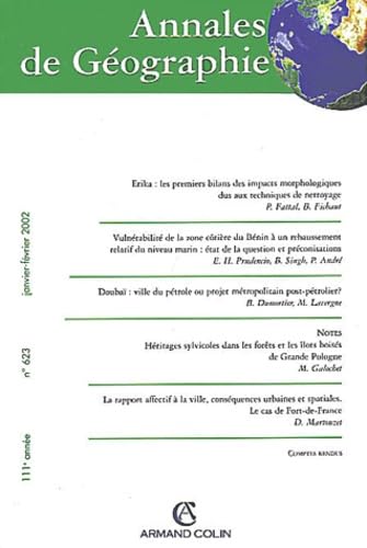 Annales de géographie N° 623 Janvier-Février 2002 book