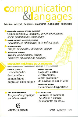 Communication & Langages n° 131 (1/2002): Nouveaux théatres de la mémoire book