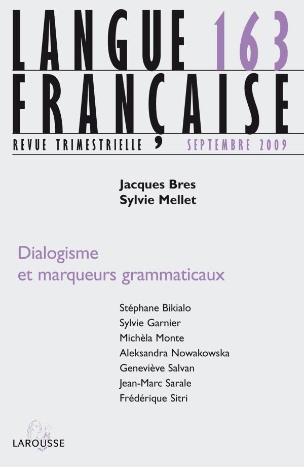 Langue française n° 163 (3/2009): 3/2009 book
