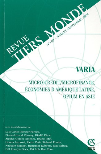 Revue Tiers Monde, N° 199, Juillet-Sept : book