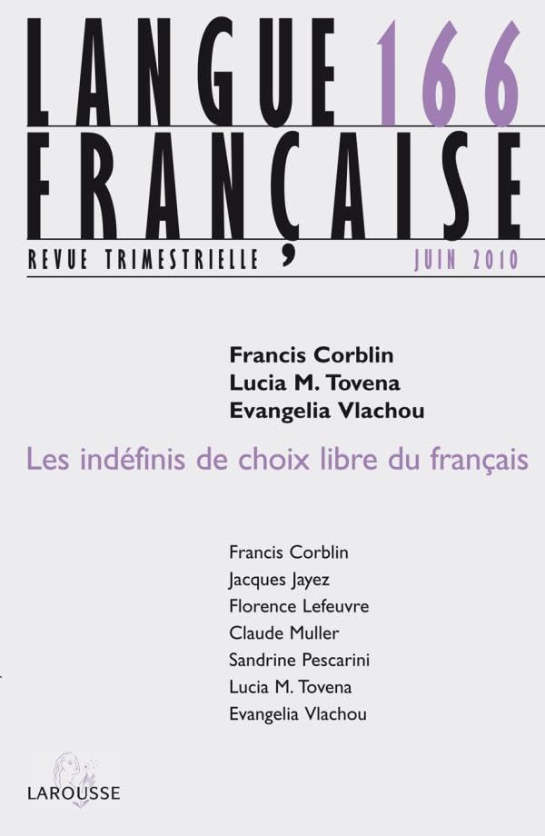 Langue française n° 166 (2/2010) book