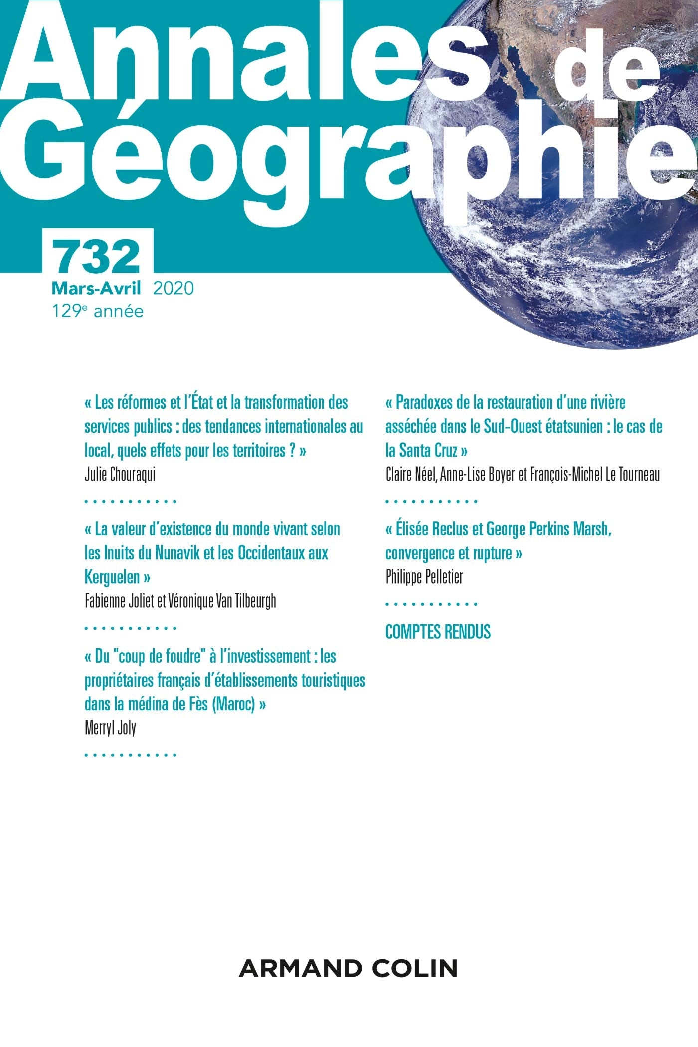 Annales de géographie - N° 732 (2/2020) Varia: N° 732 (2/2020) Varia book