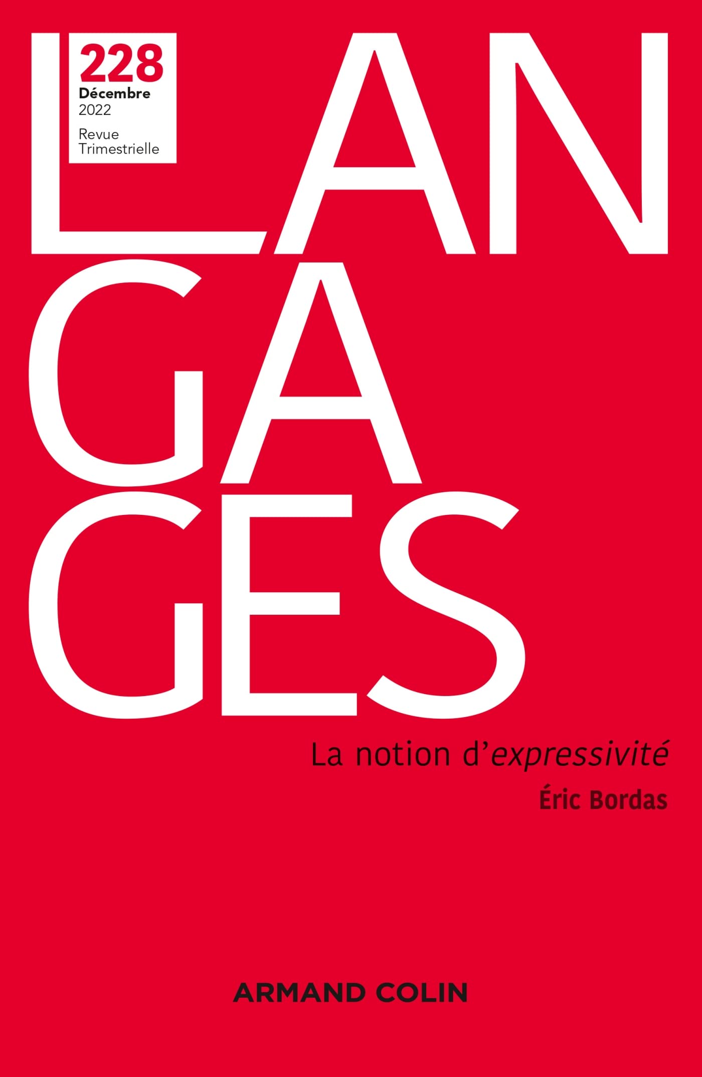 Langages Nº 228 4/2022 La notion d'expressivité book