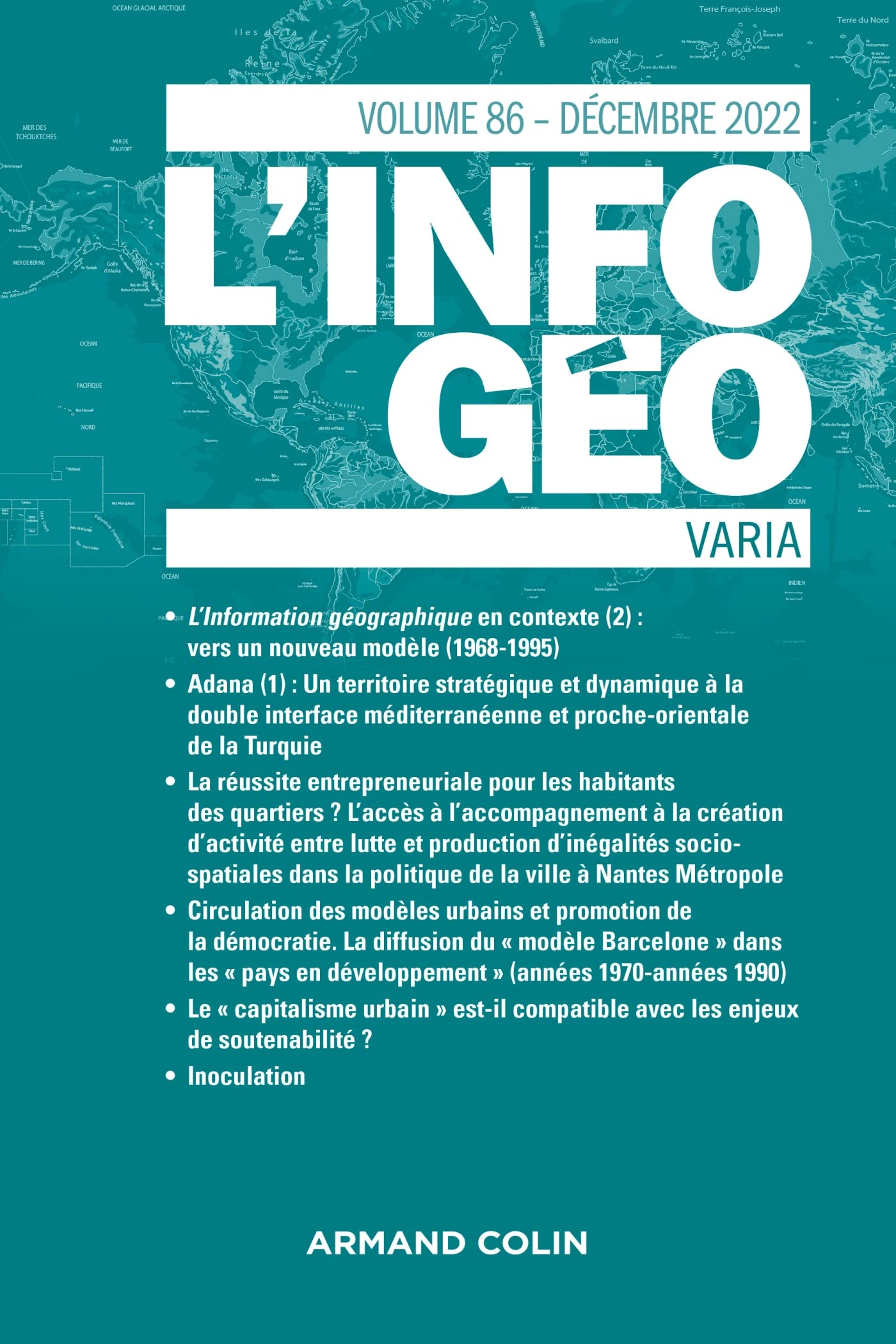 L'information géographique - n°4/2022 Varia book