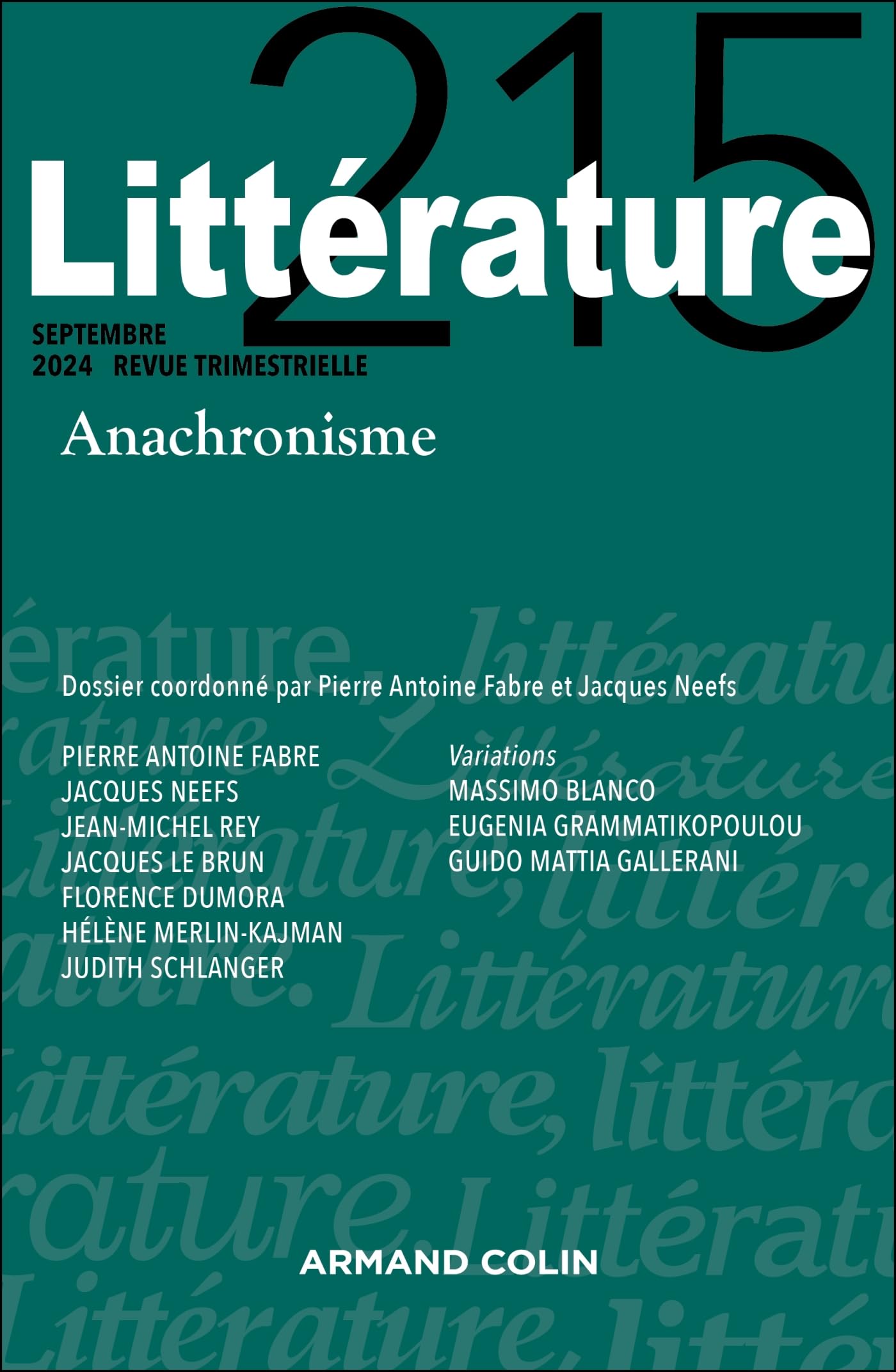 Littérature Nº215 3/2023: Anachronisme Books