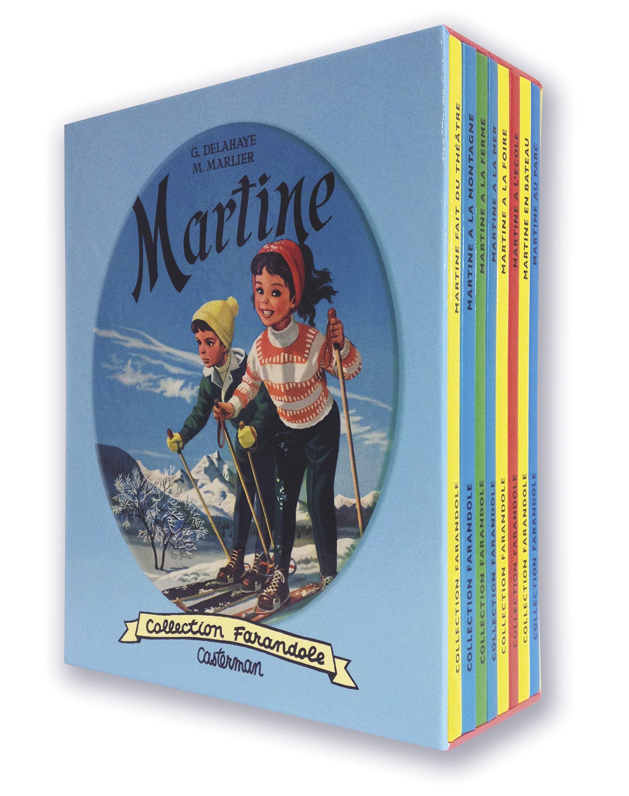 Coffret Martine: Coffret 8 volumes : Martine fait du théâtre ; Martine à la montagne ; Martine à la ferme ; Martine à la mer ; Martine à la foire ; ... l'école ; Martine en bateau ; Martine au parc Fairy Tales & Legends