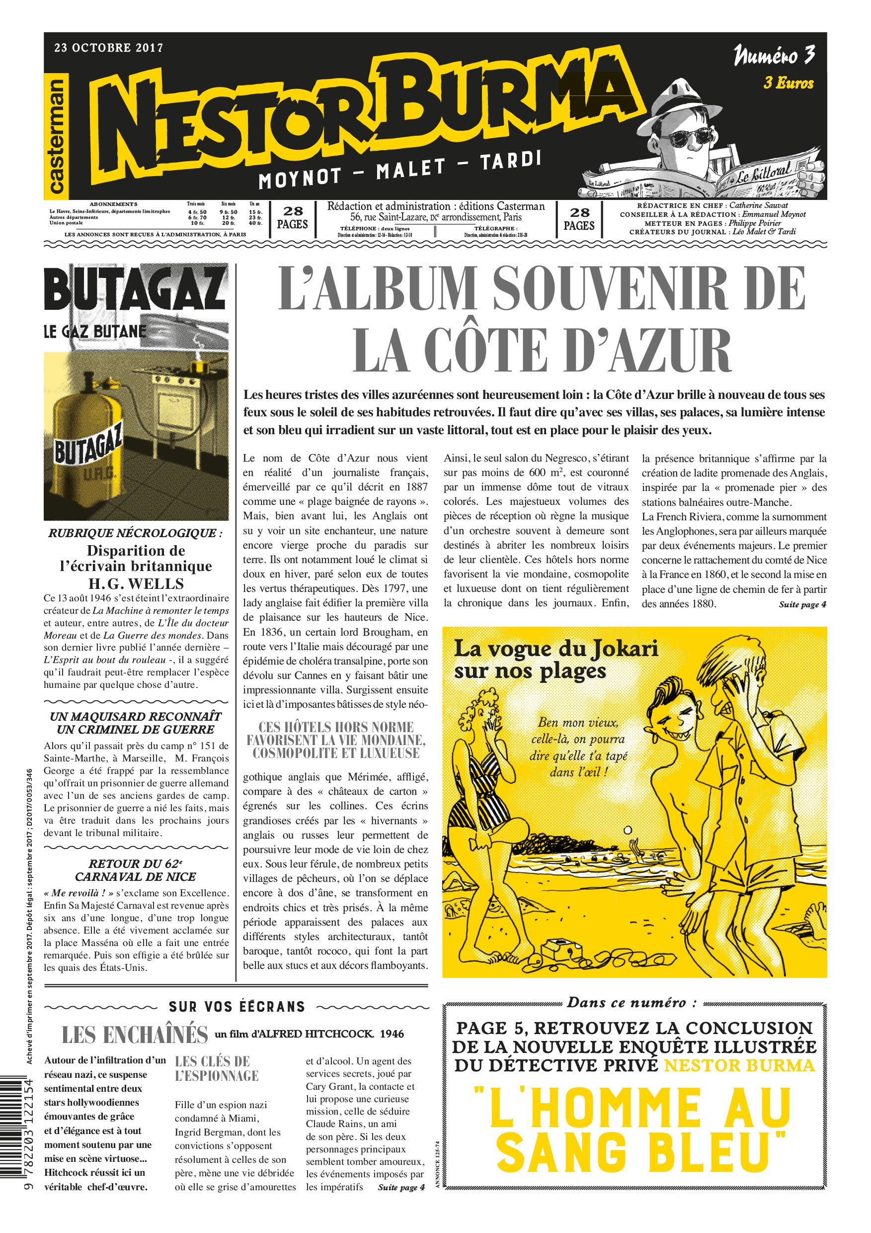Nestor Burma - L'homme au sang bleu: Journal N°3 - 25 octobre 2017 book