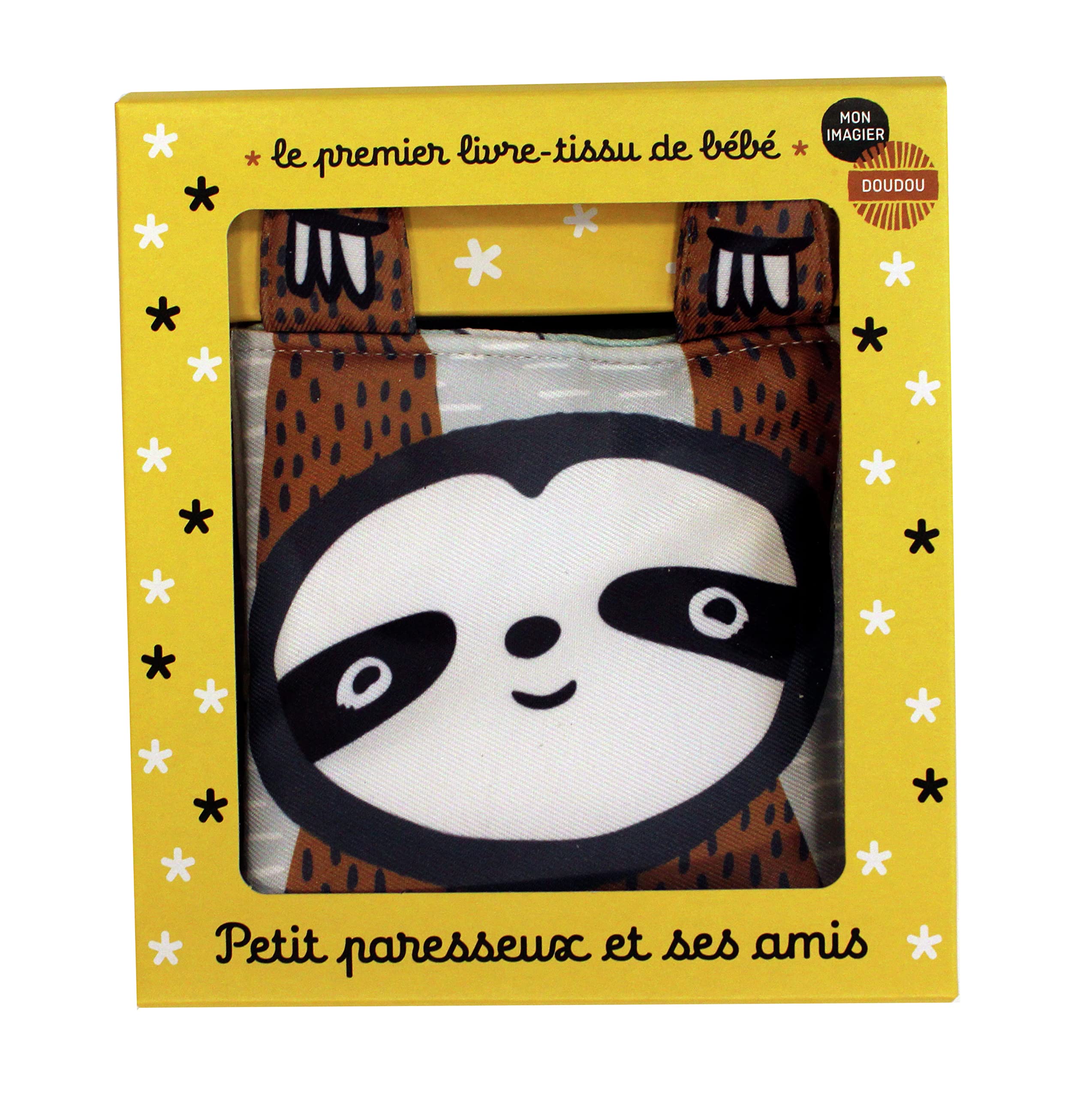 Mon imagier doudou - Petit paresseux et ses amis: Le premier livre en tissu de bébé book