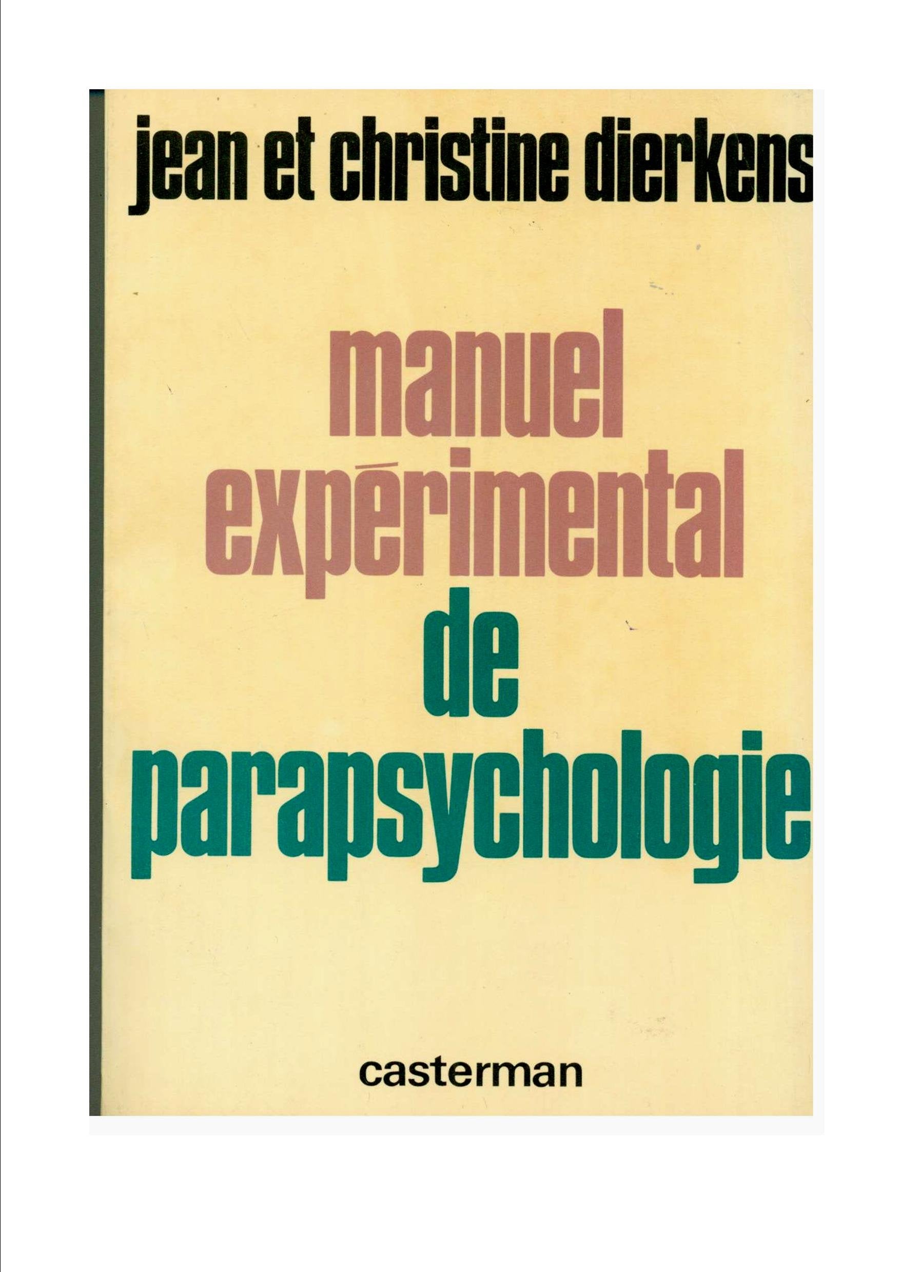 Manuel expérimental de parapsychologie book