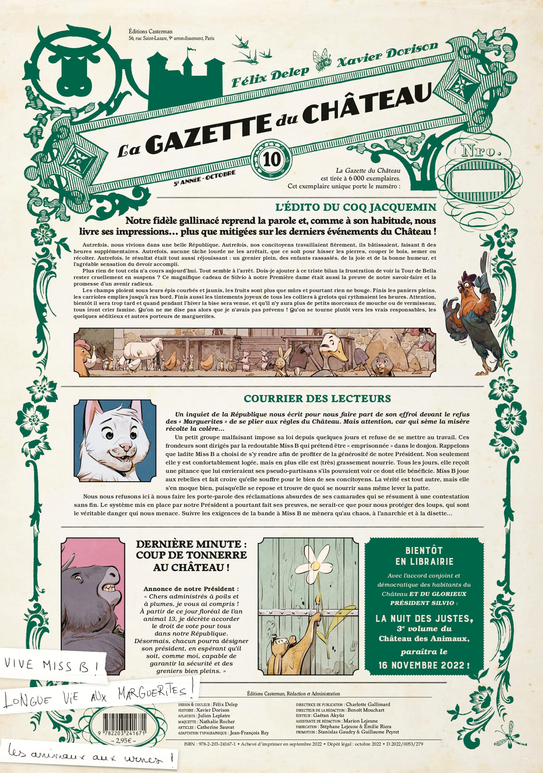 Le Château des animaux - La Gazette du château (10) Manga