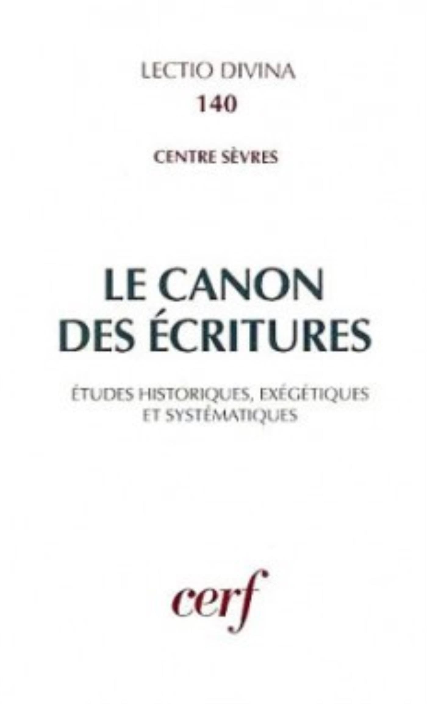 LE CANON DES ECRITURES book