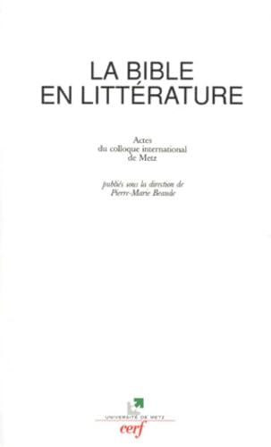 LA BIBLE EN LITTÉRATURE book