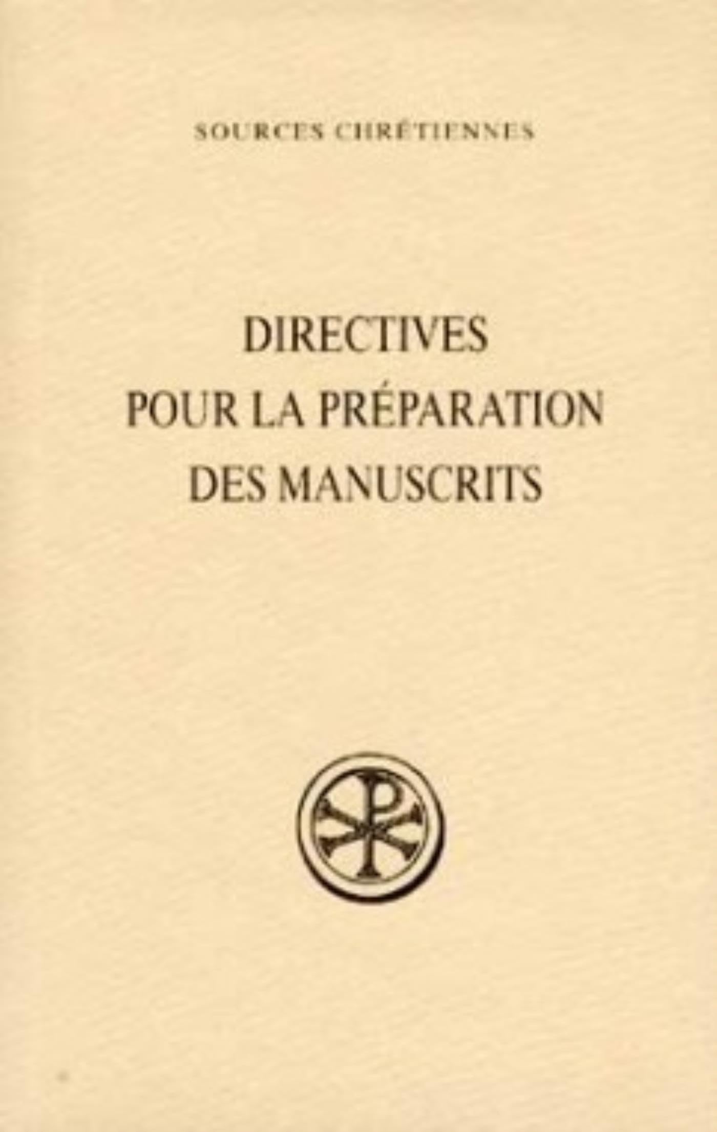 Directives pour la préparation des manuscrits book