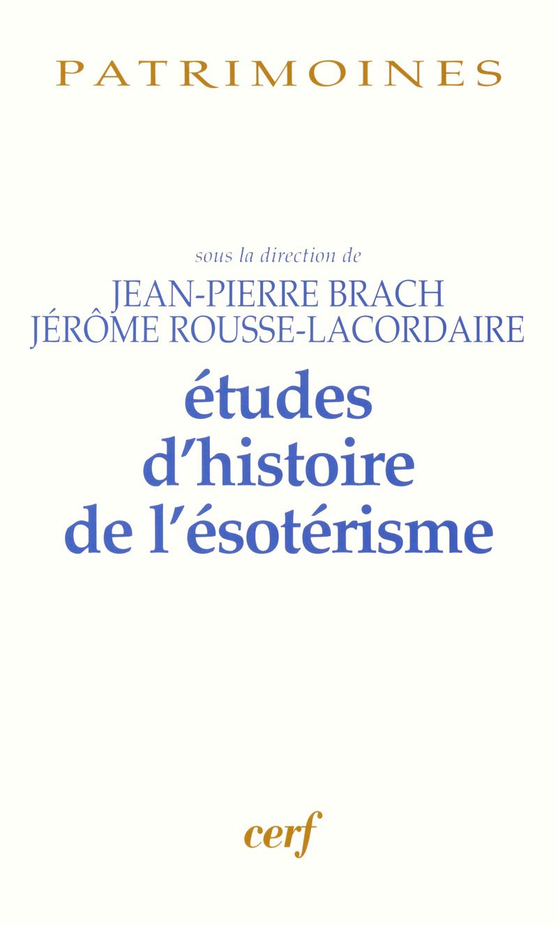 Études d'histoire de l'ésotérisme book