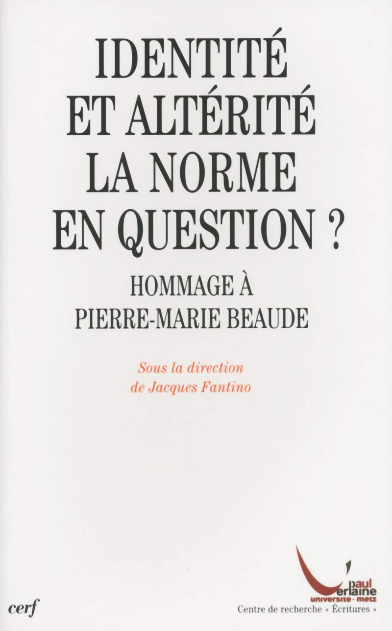 IDENTITÉ ET ALTÉRITÉ : LA NORME EN QUESTION ?: Hommage à Pierre-Marie Beaude Books