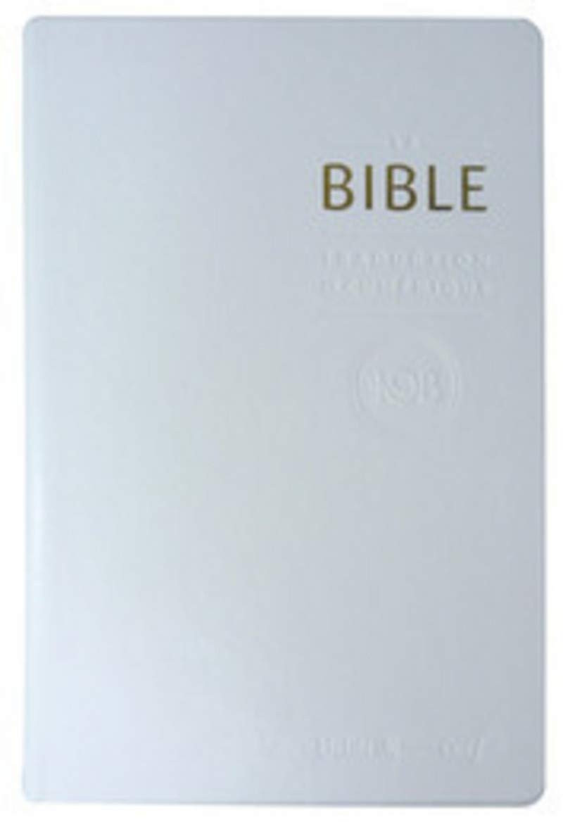 LA BIBLE - TRADUCTION OECUMENIQUE: Traduction oecuménique avec introductions, notes essentielles, glossaire, reliure semi-rigide, couverture similicuir blanc, tranches or Religion & Esotericism