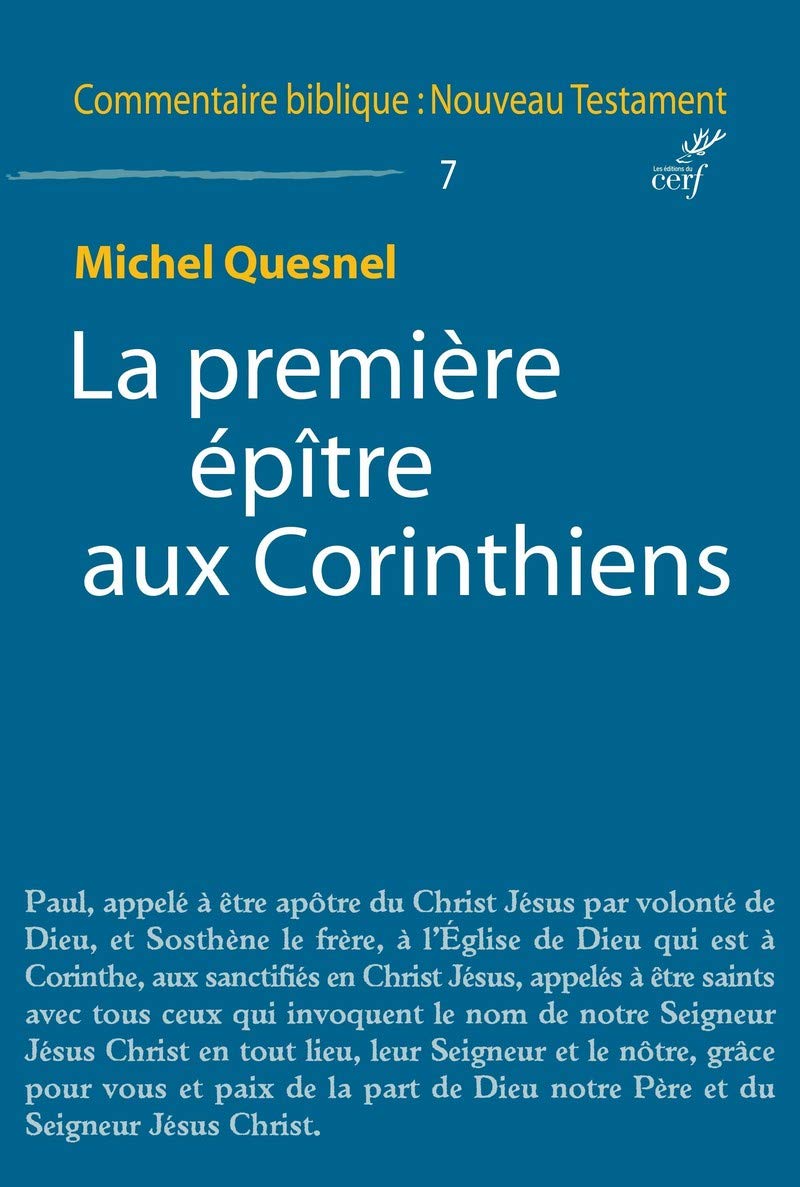 LA PREMIÈRE ÉPÎTRE AUX CORINTHIENS Religion & Esotericism