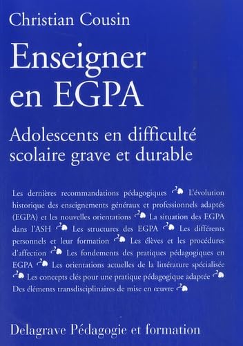 Enseigner en EGPA: Adolescents en difficulté scolaire grave et durable Books