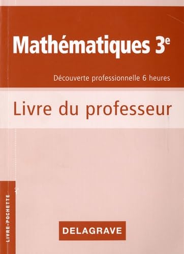Mathématiques 3e DP option 6H - Livre du professeur: Cahier d'activités book