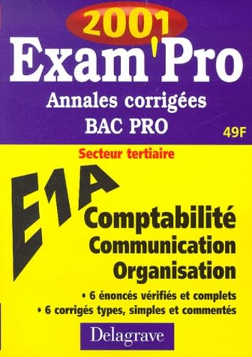 Exam'pro, numéro 25 : annales corrigées, Bac Pro, activités, 2001 book