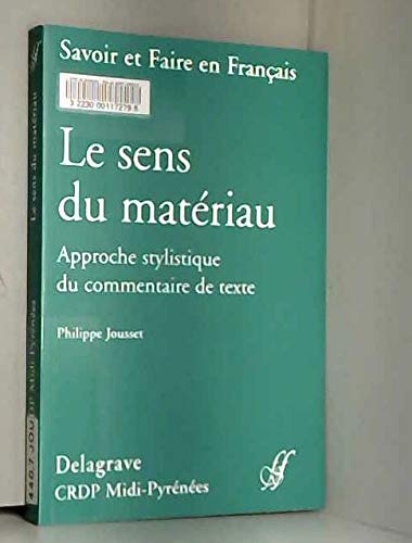 Le sens du materiau book