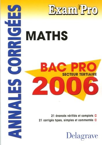 Mathématiques Bac Pro Secteur tertiaire 2006 : Annales corrigées Leisure & Fun