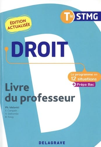 Le programme en situations - Droit Tle STMG (2022) - Pochette - Livre du professeur Professional & Reference Books