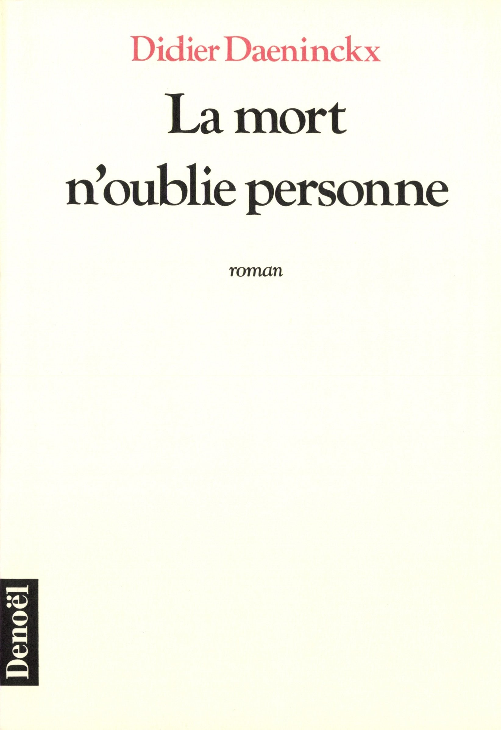 La mort n'oublie personne book