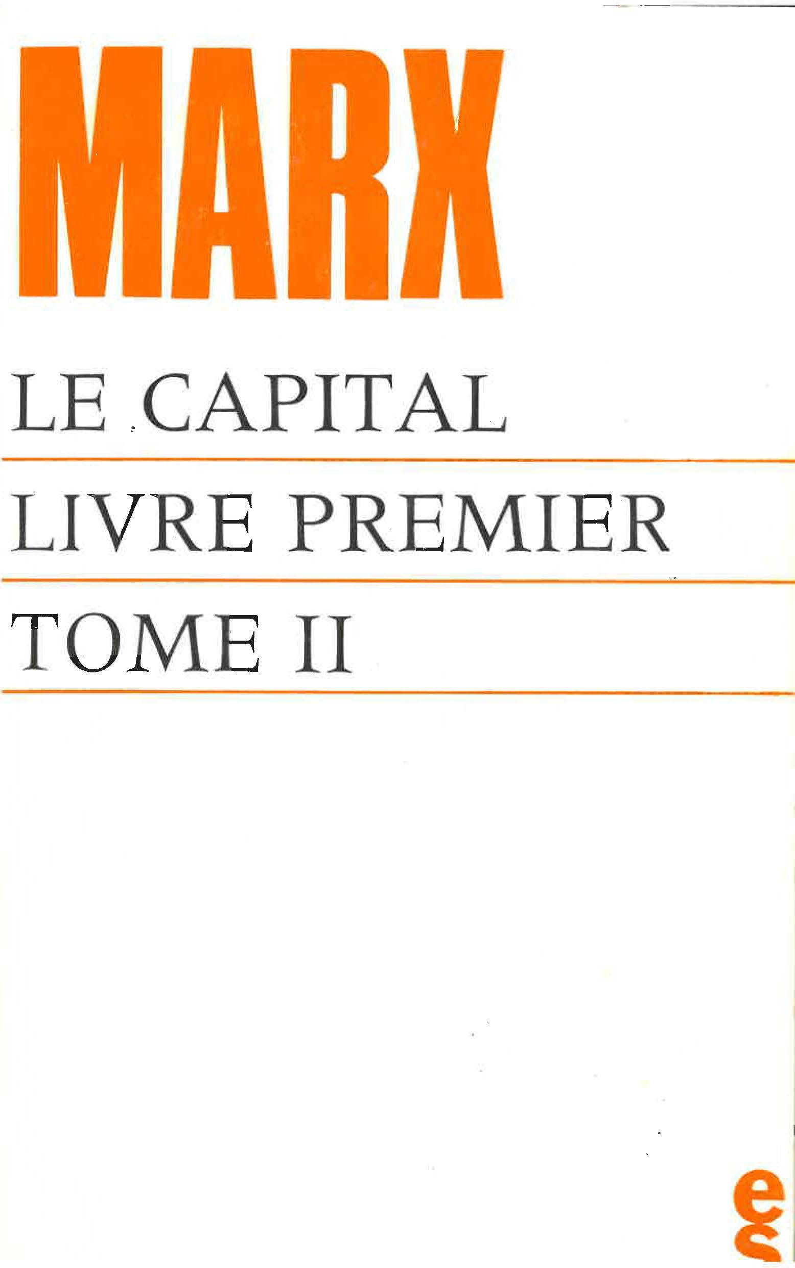 Le Capital, livre premier (tome II) book
