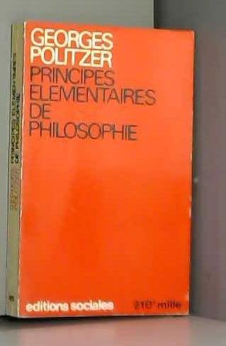 Principes élémentaires de philosophie book