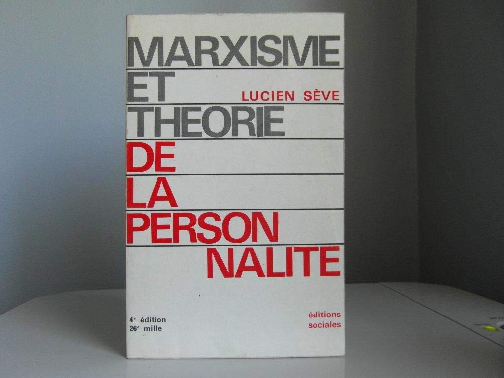 MARXISME ET THEORIE DE LA PERSONNALITE. Books