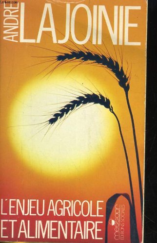 L'enjeu agricole et alimentaire book