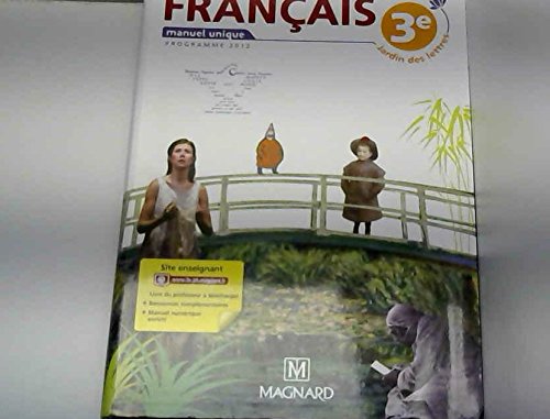 français 3ème jardin des lettres prog 2012 Books