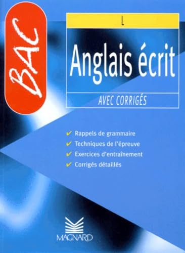Anglais écrit avec corrigés. Rappels de grammaire, exercices et corrigés book