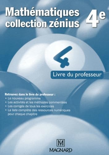 Zénius 4e - Mathématiques - Livre du professeur Professional & Reference Books