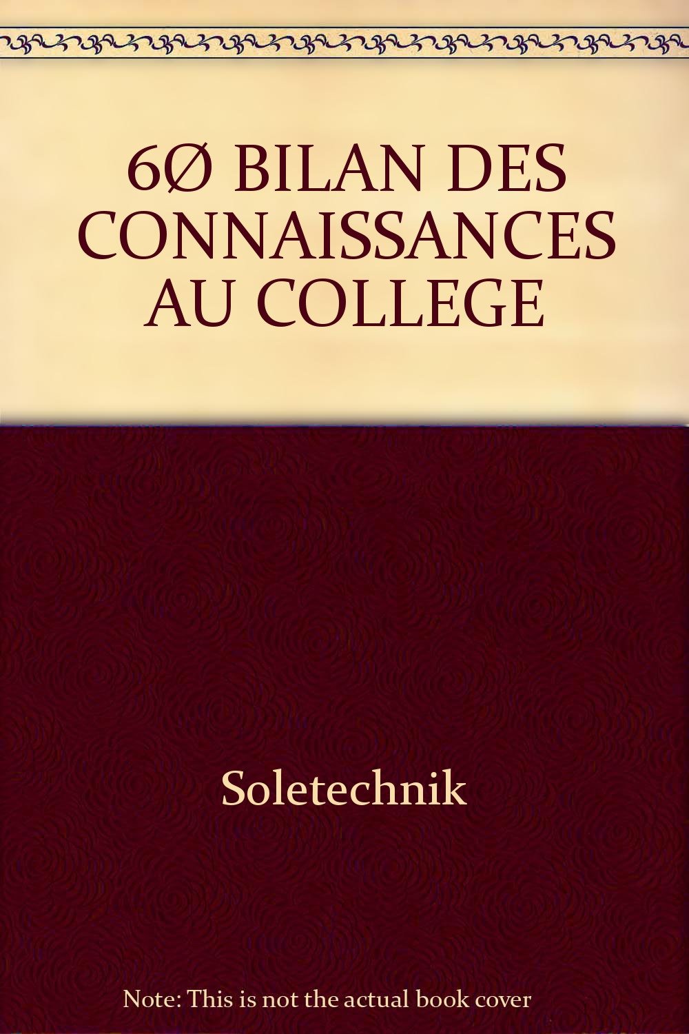 6ø Bilan Des Connaissances Au College book