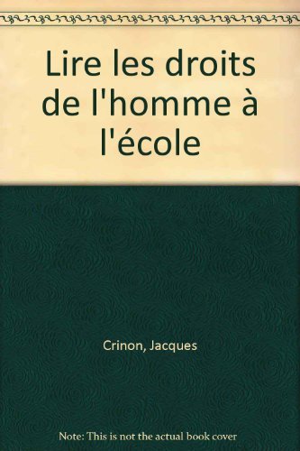 Lire les droits de l'homme à l'école Books