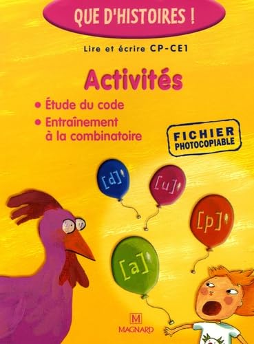 Que d'Histoires ! Fichier de combinatoire CP/CE1 (2003): Etude du code - Entraînement à la combinatoire book