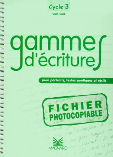 Gammes d'écritures, cycle 3, CM 1, CM 2 : fichier photocopiable Study Guides