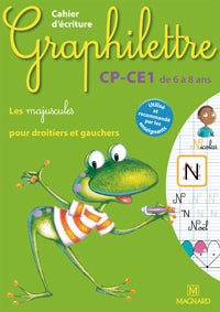 Graphilettre CP-CE1 de 6 à 8 ans : les majuscules pour droitiers et gauchers : cahier d'écriture Professional & Reference Books