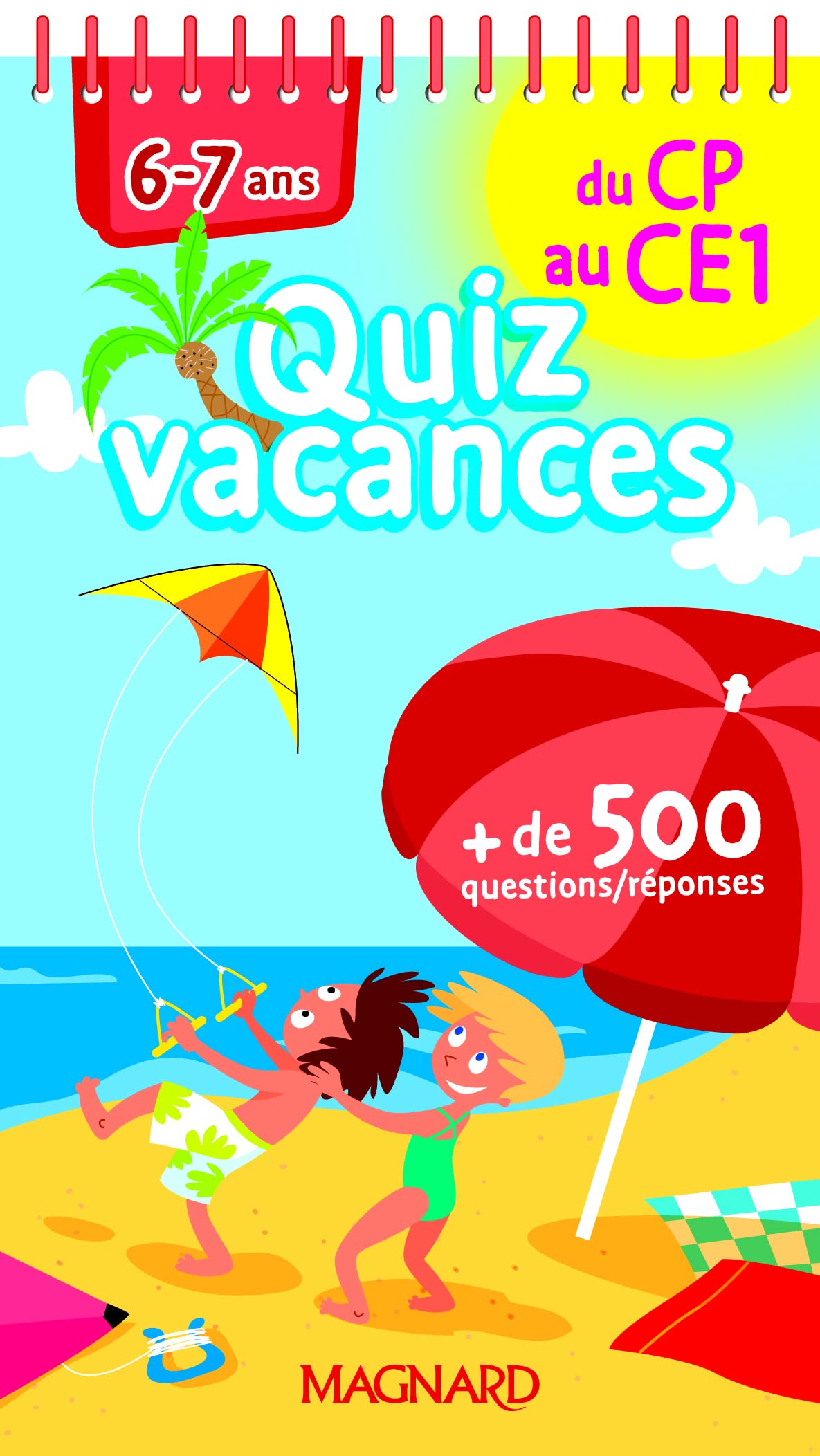 Quizz vacances du CP au CE1 : 6-7 ans- Cahier de vacances book