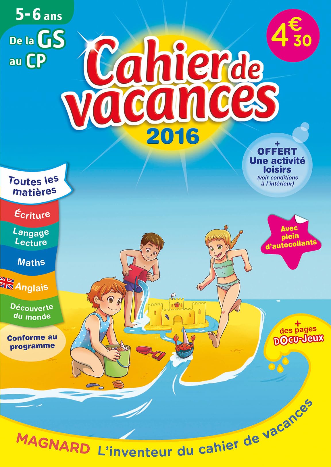 Cahier de vacances - De la GS au CP Professional & Reference Books