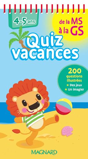 Quiz Vacances de la MS à la GS book